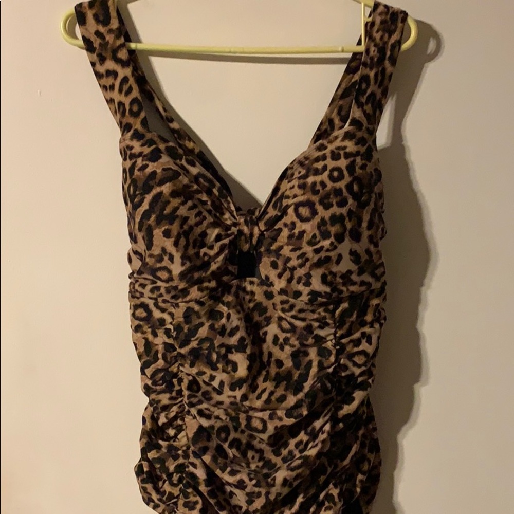 Torrid leopard one piece bathing suit size 3